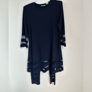 Patchington Navy and navy mesh dress size M with pants size L